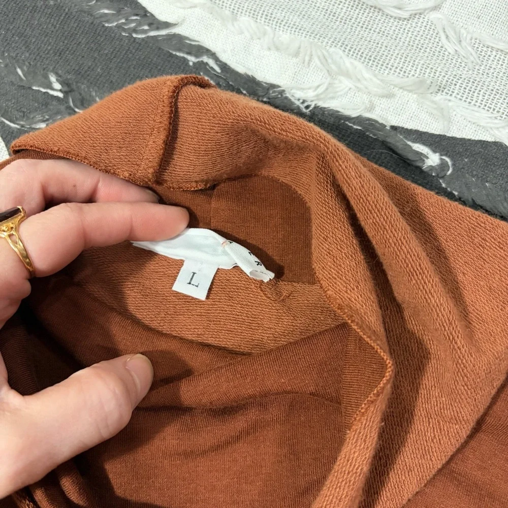 Bryn Walker Tunic Brown Sweater Top L Oversize Bamboo Organic Cotton Lagenlook - Picture 7 of 12